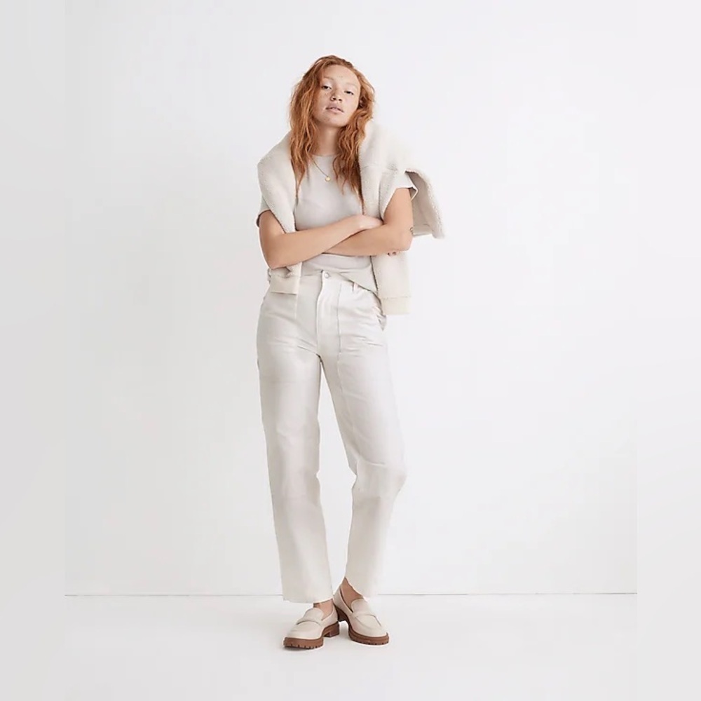 NWT Madewell The Curvy Perfect Vintage Straight Workwear Pants | Canvas | 32